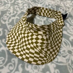 BAGGU Trippy Checker Moss Visor